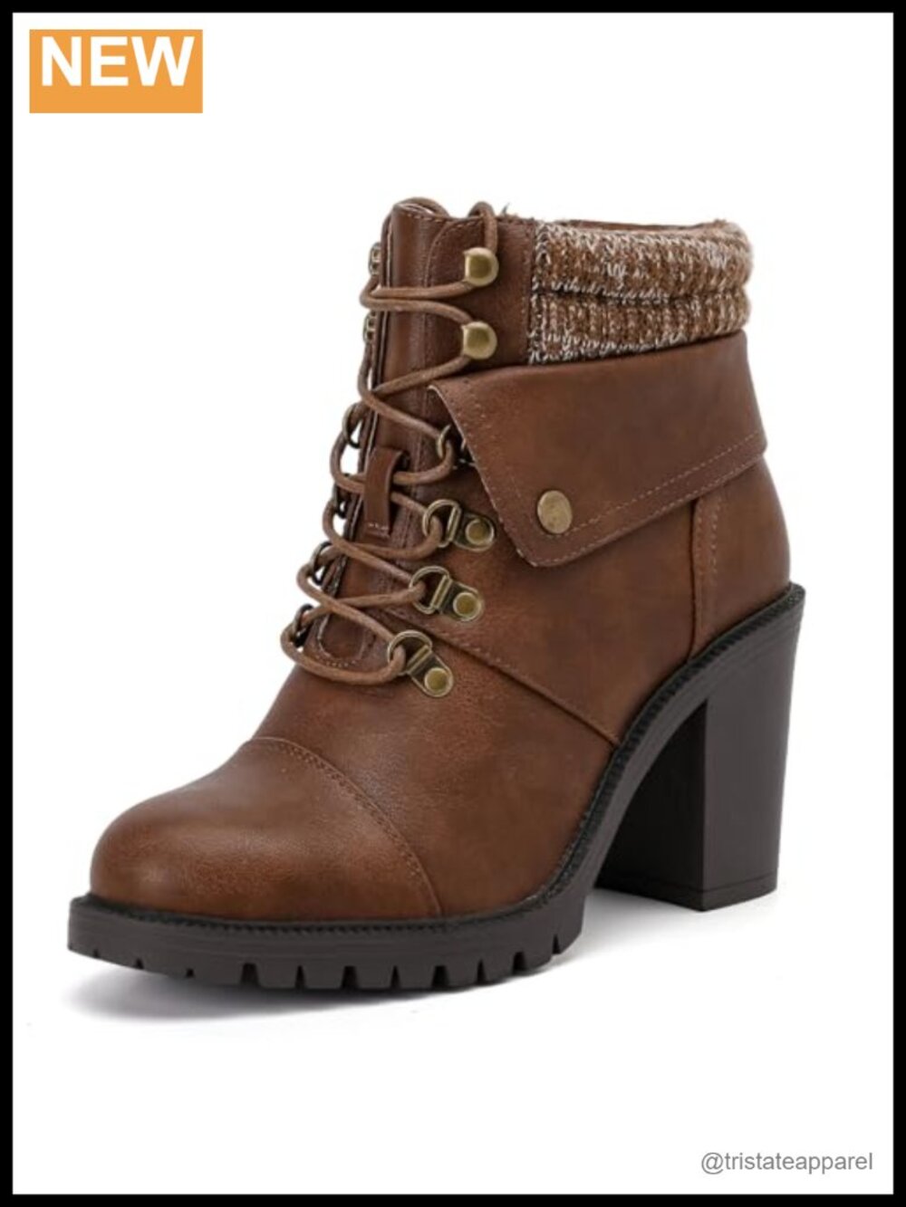 Extra Wide Calf Faux Leather Ankle Booties Block Heel Round Toe